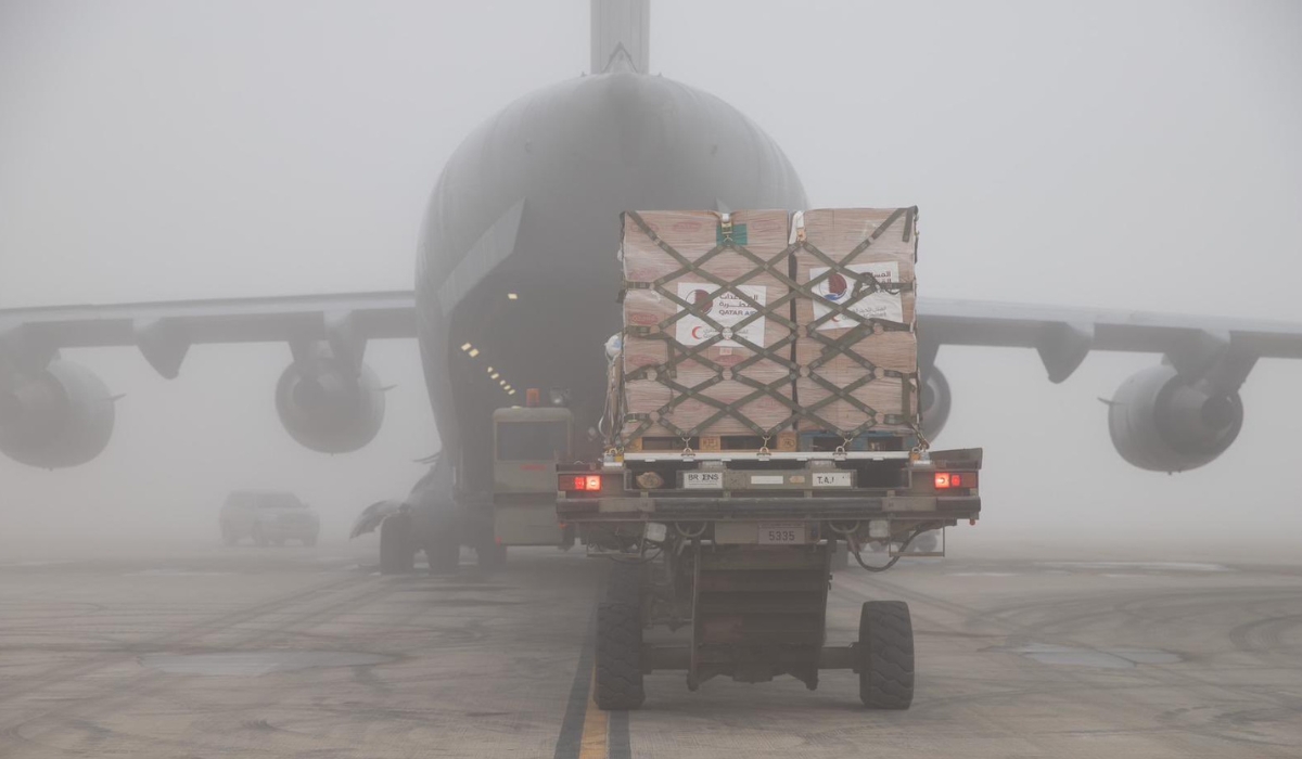 Qatar Dispatches 58 Tons Of Aid To Gaza For Palestinians
